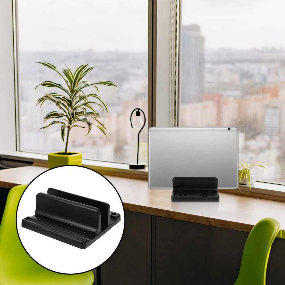 Vertical Laptop Stand for Desk - Adjustable Computer Holder Desktop Accessory  