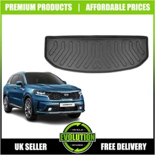 Tailored Rubber Boot tray liner car mat TO FIT KIA SORENTO 2021-2025 7 SEATER