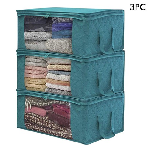 Foldable Closet Storage Bags Clothes Cabinet Container Bag Foldable Home Pouches - Picture 10 of 15