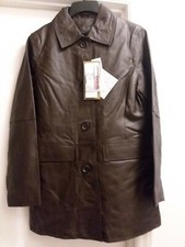 Nwt Xs Centigrade Leather Jacket Washable Removeable Liner Dark Brown Thermolite