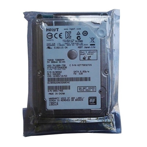 FOR Hitachi 750GB HTS721075A9E630 7200RPM 16MB SATA 2.5" Laptop Hard Disk Drive - Picture 3 of 4