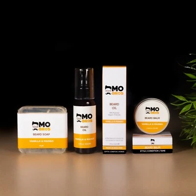 Kit de aseo de barba | Aceite para barba 50 ml, bálsamo para barba 25 ml y jabón para barba 80 g | 8 aromas - Imagen 1 de 3