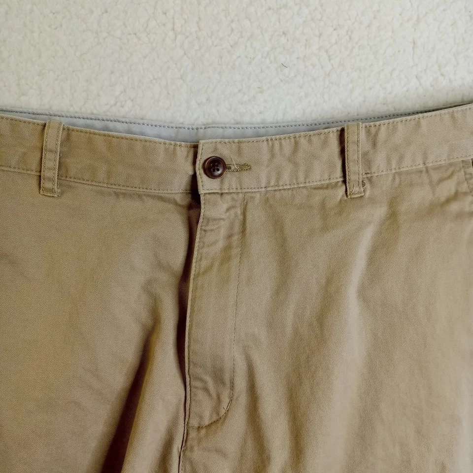 Pantalones Cortos Claiborne Para Hombre 34 Caqui Frente Plano Algodón Foto 2 de 4