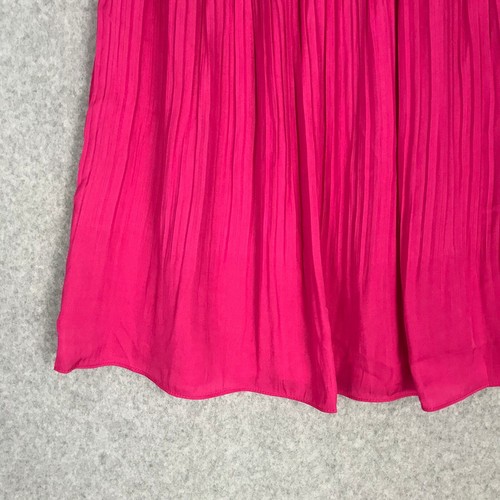 Rachel Zoe Skirt Women XS Pink Satin Pleated Twee Career Church Preppy Flowy Hot - Picture 3 of 11