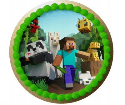 Pixel A4 TNT Essbar Party Tortenaufleger Torte Geburstag Zuckermasse Quadrate