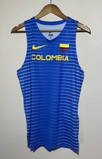 Nike Pro Elite Columbia Blue Track Singlet Mens Small Made In USA CI8807-403