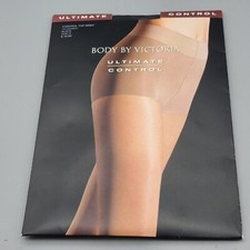 Victoria's Secret Vintage Body By Victoria Ultimate Control Black Pantyhose sz B