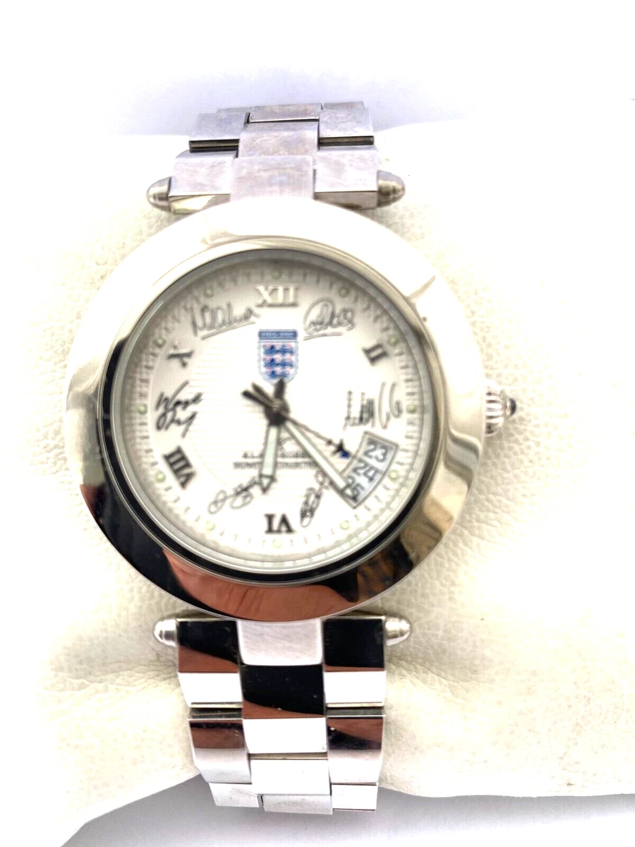 klaus kobec Signature Collection Quartz Date ENGLAND Football Team signed watch