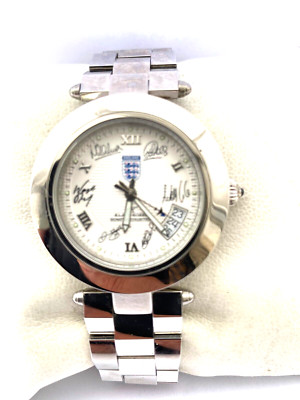 klaus kobec Signature Collection Quartz Date ENGLAND Football Team signed Uhr