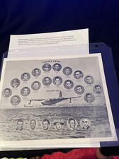 Vtg 1947 - Howard Hughes - H-4 Hercules Plane Flight Crew Poster - Spruce Goose