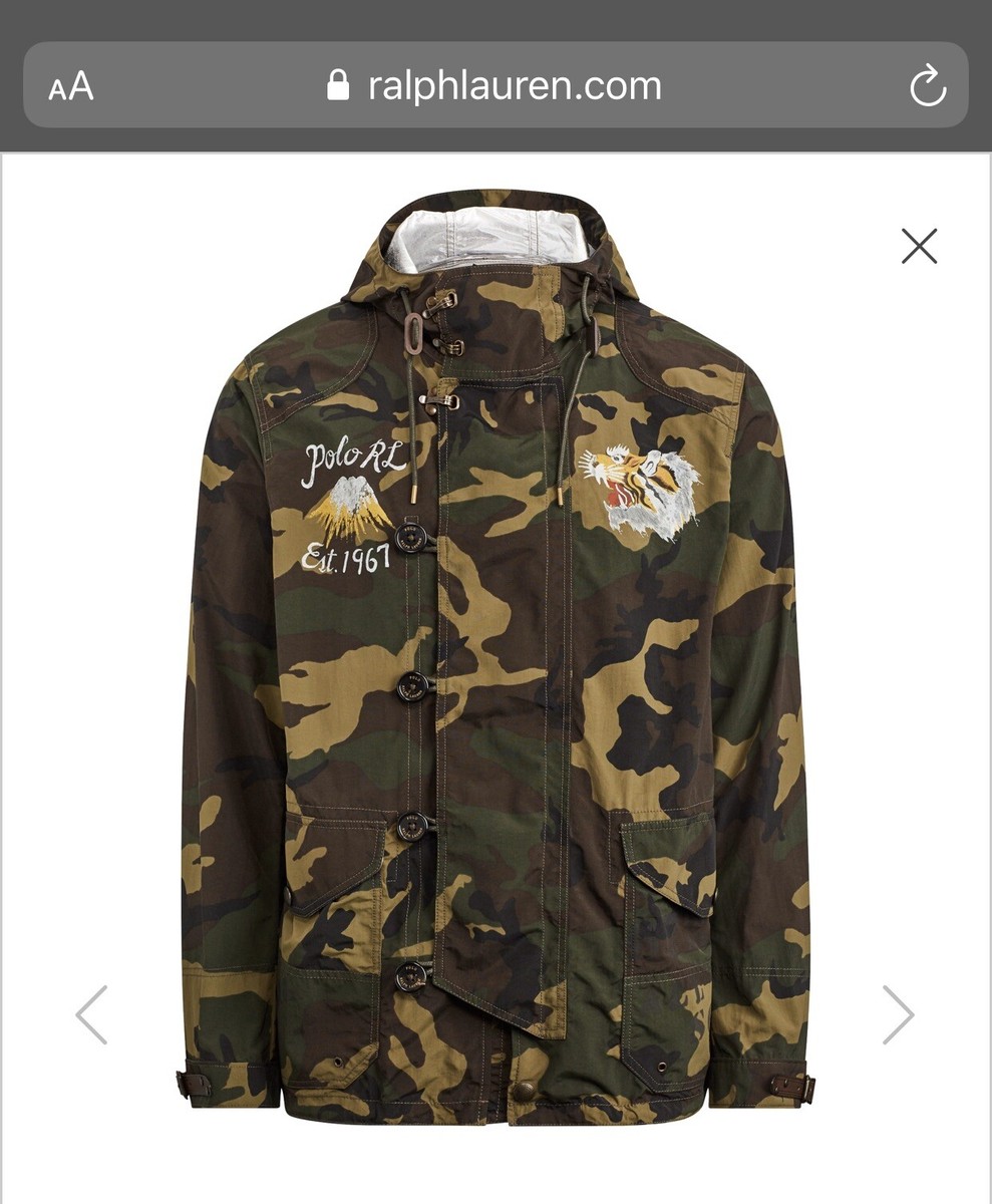 Polo Ralph Lauren Vintage Camo Graphic Japan Tiger Souvenir Jacket