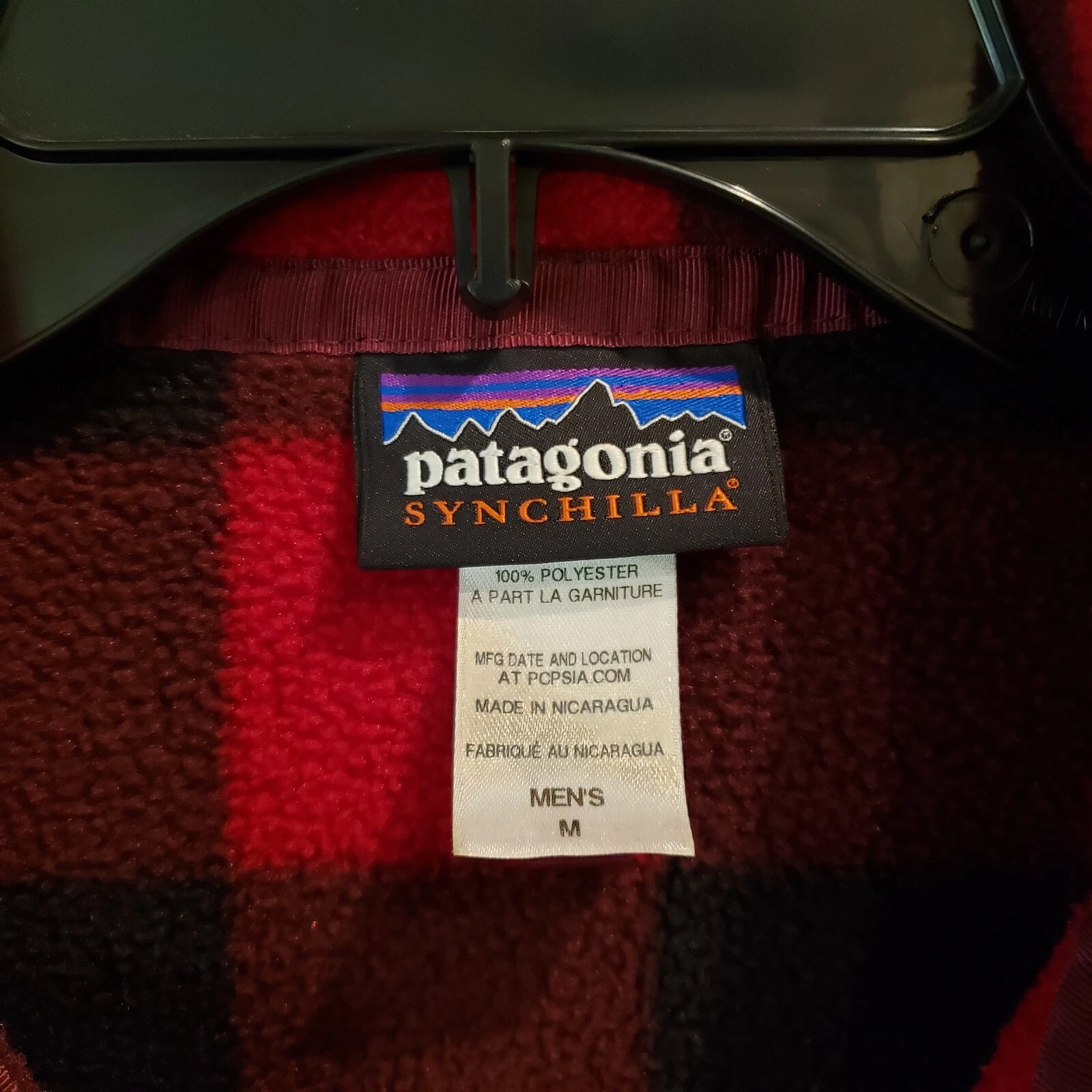 patagonia lumberjack buffalo plaid synchilla snap t fleece shirt