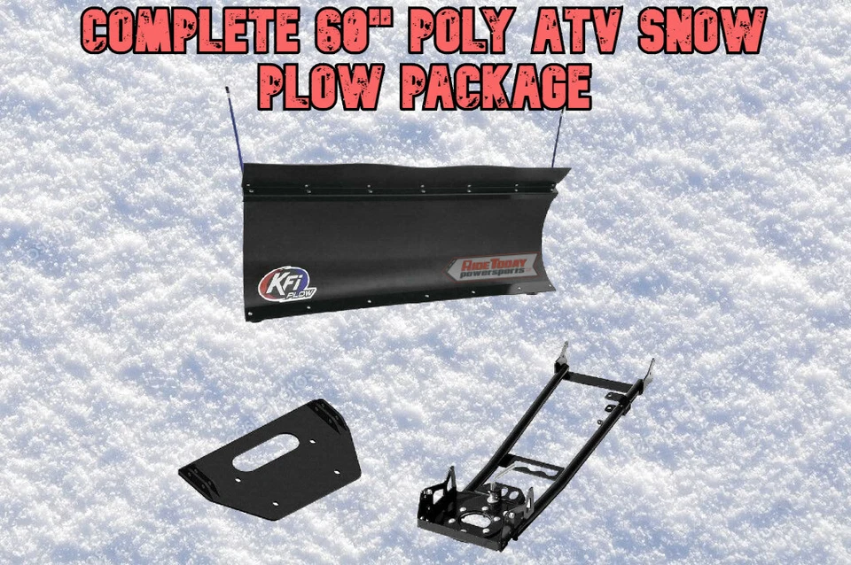 Kit quitanieves de polietileno KFI ATV 60" - 04-05 John Deere 500 John Deere Trail Buck Foto 2 de 4