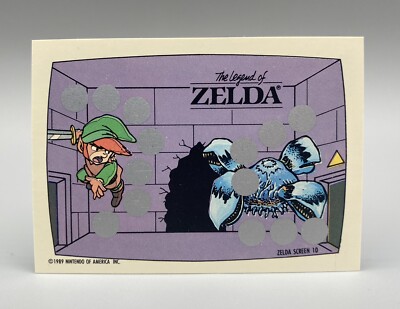 Vintage 1989 Topps Nintendo Game Pack The Legend Of Zelda #10