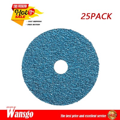 Zirconia Resin Fiber Grinding and Sanding Discs 5  x 7/8  24 Grit 25 Pack