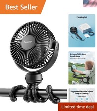 Lightweight Portable Stroller Fan - Safe, USB Rechargeable for Effortless Use