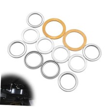 12pcs Differential Transfer Case Crush Washer Gasket Kit Oil Drain Plug Gasket
