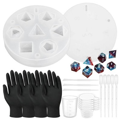 32-Teiliges Würfelformen-Set Aus Harz, Inklusive Silikonform, Rührstäbchen,6805