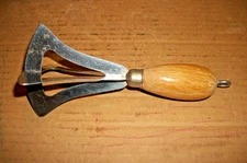 Vintage A & J Food/Nut Chopper Kitchen Utensil Wooden Handle