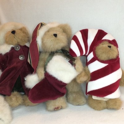 Boyds Bears Christmas plush lot of 3: Bailey, CC Peekers, Longaberger no tags