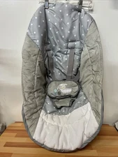 Ingenuity Comfort 2 Go Swing Buddle Lamb Replacement Fabric Seat Cover Gray Dots