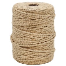 Jute Twine, 165 Feet 4mm Thick Natural Jute Rope for Crafts, Garden Ties, Cli...