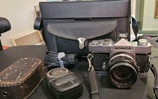 Vintage Konica Autoreflex T 35mm Film SLR Camera  Hexanon AR 57mm f1.4 Lens