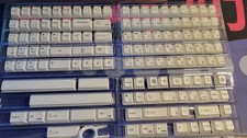 Gliging 135 Keys PBT Japanese Keycaps Cherry Profile DYE-Sub White Theme