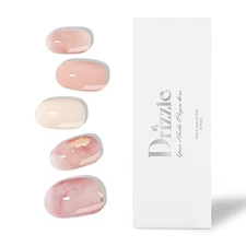  Semi Cured Gel Nail Strips, Real Nail Polish Art Stickers (UV/LED Pillow Talk