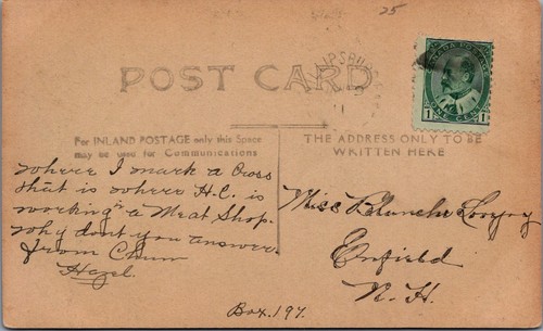 Cartolina Magasin General Store St Armand PQ Quebec merci secche cappelli 1910s RPPC - Foto 2 di 4