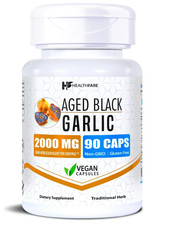 Aged Black Garlic Capsules 2000 mg Equivalent  90 Vegan Capsules  Fermented Od