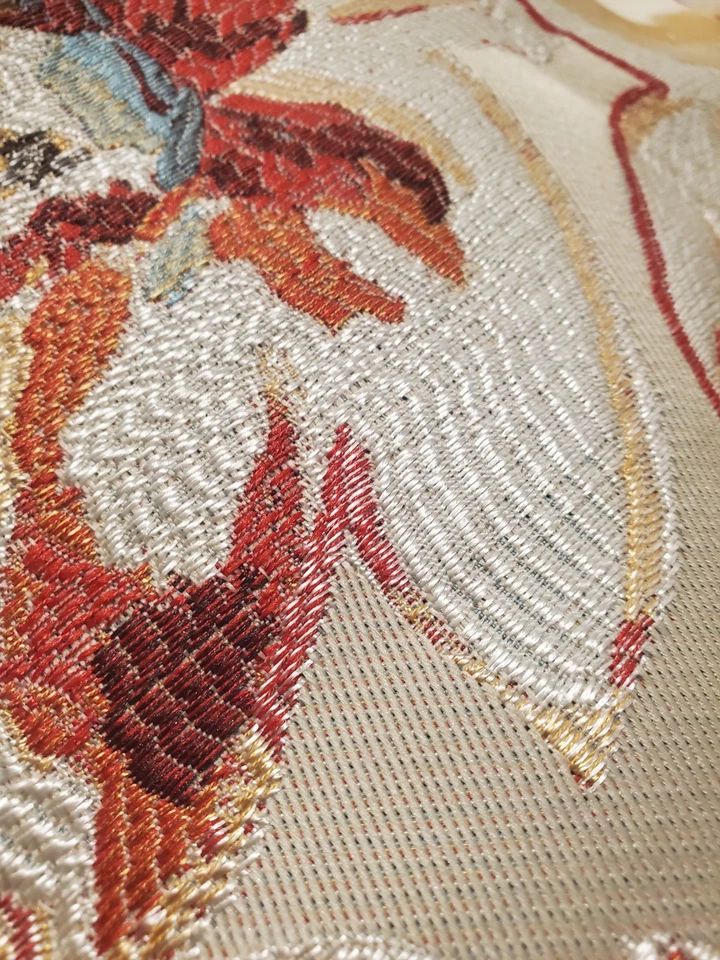 Guante Richloom Foxglove Persia Fabri Elegante Floral Decoración del Hogar Jacquard Rosa 3 Yardas Foto 3 de 4