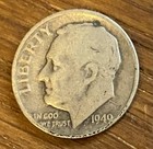 1949 D Roosevelt Dime Denver 90% Silver Early Cold War Era US Coin 10c — photo 1