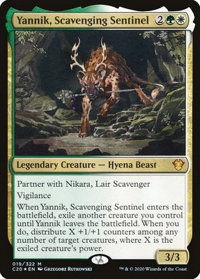 Yannik, Scavenging Sentinel 19 NM FOIL Commander 2020 MTG SS