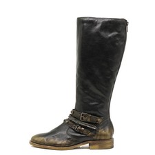 Victim Damen Lavorazione Artigianale Stiefel Schwarz Used-Look, Boots EU 41