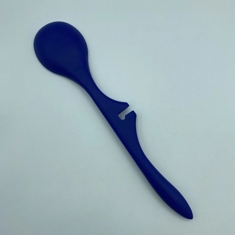 Utensilio de cocina con anuda de cuchara perezosa de silicona azul Rachael Ray Foto 2 de 3