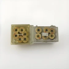 VTG Bobbins ATCO CS/46/3 Threaded Cardboards Black Beige 12 Ct