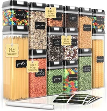Airtight Food Storage Containers with Lids – 14 Piece Assorted Size Kitchen Pant
