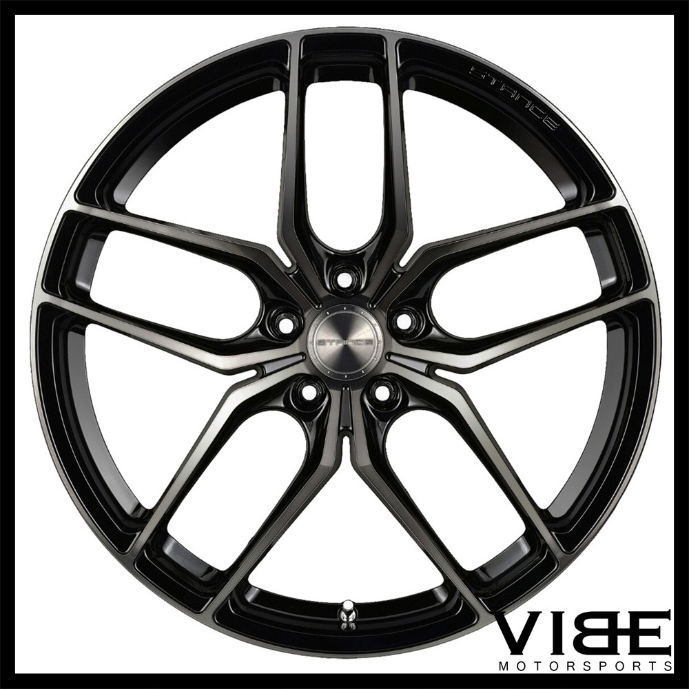 21" STANCE SF03 BLACK CONCAVE WHEELS RIMS FITS MASERATI QUATTROPORTE