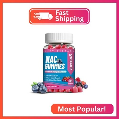EAZGOO NAC Gummies 800mg, N-Acetyl Cysteine Supplement, NAC Supplement for Immun