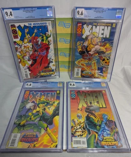 ASTONISHING X-MEN #1, 2, 3, 4 CGC-Grades 9.4, 9.6, 9.8, 9.6 [1995] Apocalypse