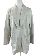 Rachel Zoe NWT Wool Blazer Cream Striped Pockets Sz S