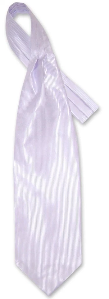 Corbata de cuello Antonio Ricci ASCOT liso lila púrpura color acanalado corbata para hombre Foto 2 de 2