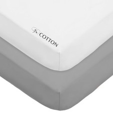 American Baby Company 2 Pack 100 Natural Cotton Fitted Crib Sheets 52 x 28 - ...