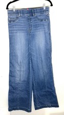 Spanx Seamed Front Wide Leg Jeans in a vintage indigo wash Size Medium