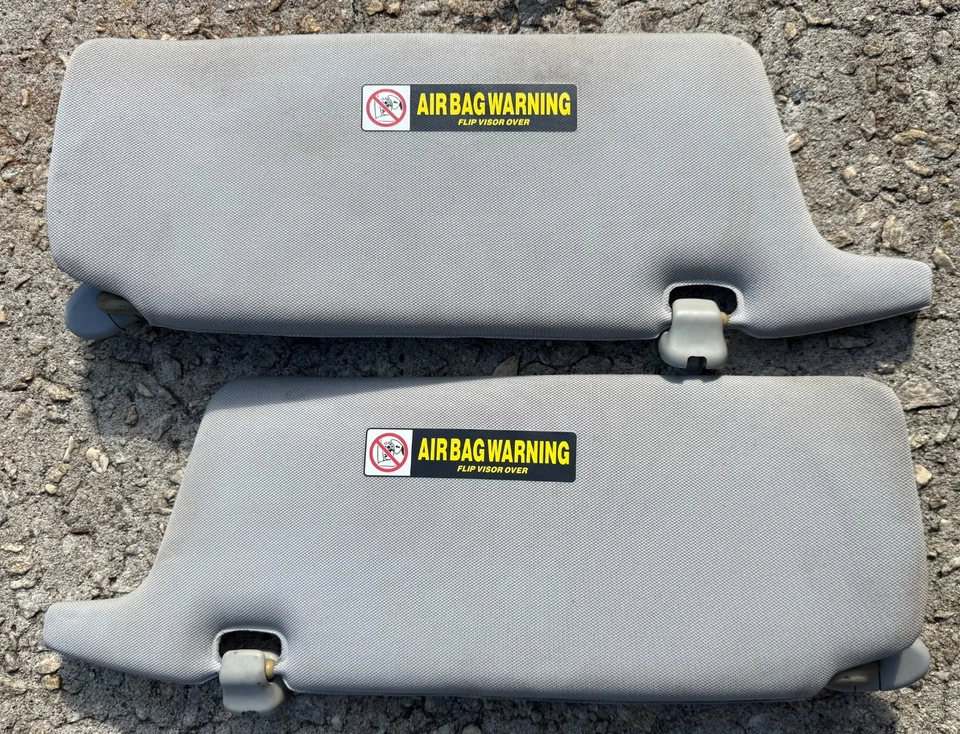 Parasoles Honda Civic 2001-2005 tela gris OEM para pasajeros y conductor Foto 3 de 3