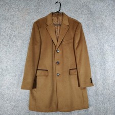 Richard James Coat Mens Size 44R Brown Wool Mohair Overcoat London Mayfair