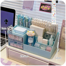 Cute Pen Holder Storage Box Organizer Girl Drawer-Type Desktop Student Stationer