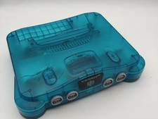 Nintendo 64 N64 Clear Crystal Blue Türkis Ice Ocean Blau 