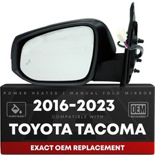 Driver Side Mirror For Toyota Tacoma Power Heated Manual Fold Flat Signal - D...